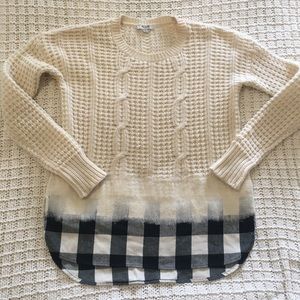 Madewell Knit and Flannel Sweater